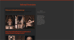 Desktop Screenshot of infernalrestraints.org